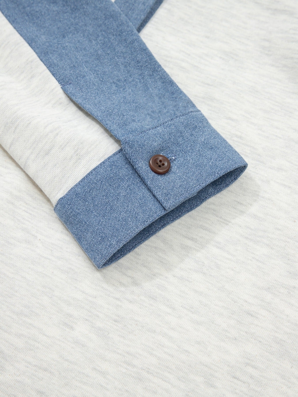 Color Block Button Detail Long Sleeve Top