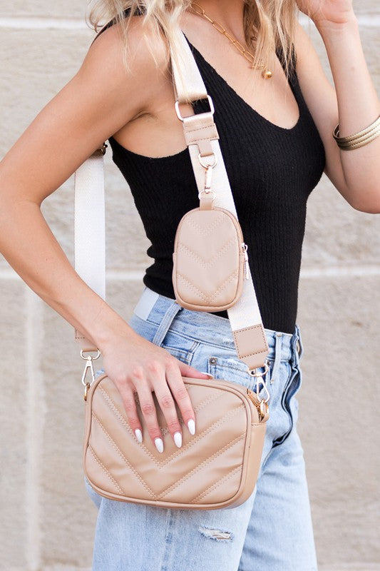 Elsie Quilted Crossbody Bag with Coin Purse