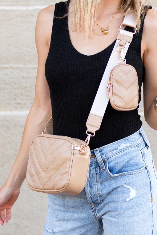 Elsie Quilted Crossbody Bag with Coin Purse