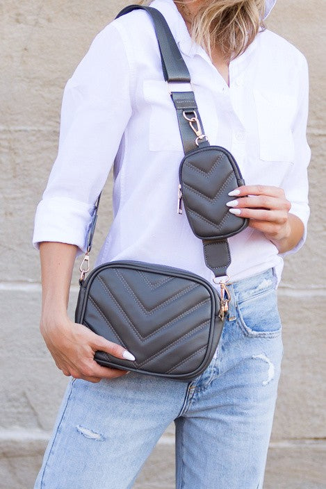 Elsie Quilted Crossbody Bag with Coin Purse