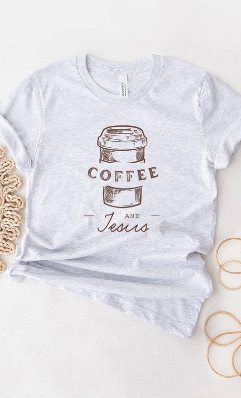 Coffee and Jesus PLUS SIZE Graphic Tee T-Shirt