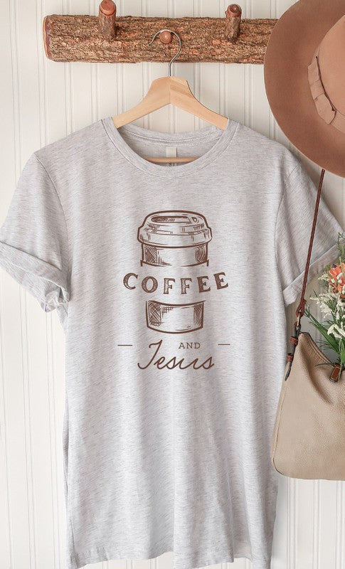 Coffee and Jesus PLUS SIZE Graphic Tee T-Shirt