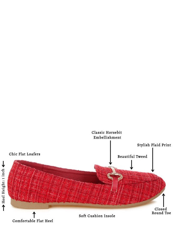 Drairi Horsebit Detail Tweed Loafers