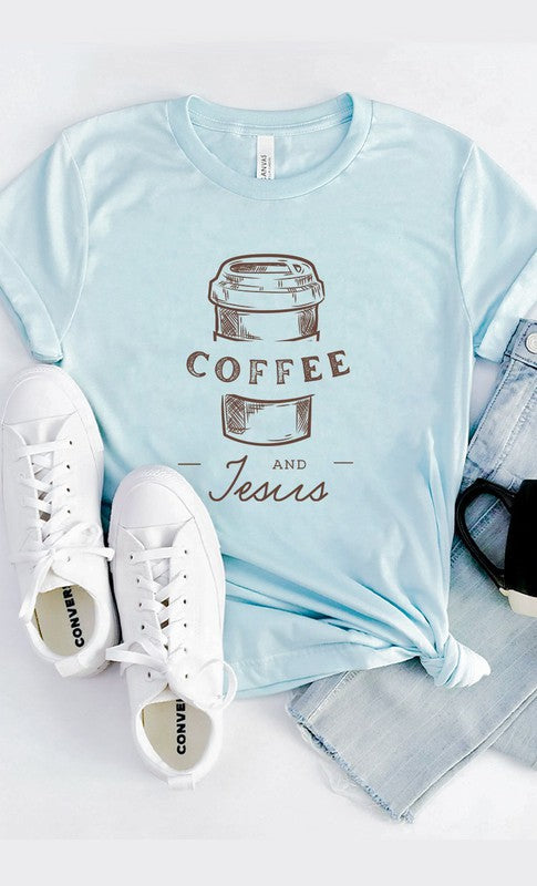 Coffee and Jesus PLUS SIZE Graphic Tee T-Shirt