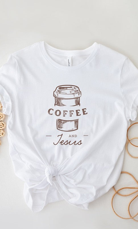 Coffee and Jesus PLUS SIZE Graphic Tee T-Shirt