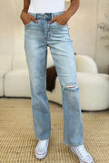 Judy Blue Full Size High Waist Distressed Straight Jeans