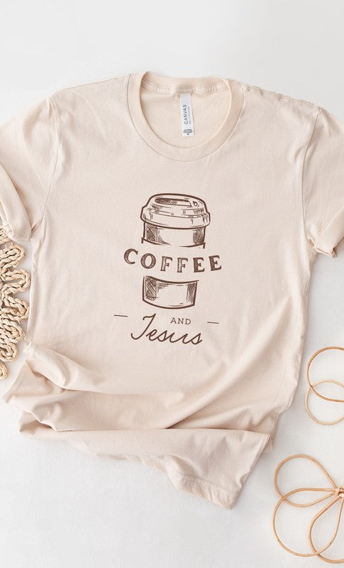 Coffee and Jesus PLUS SIZE Graphic Tee T-Shirt