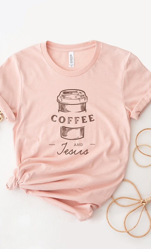 Coffee and Jesus PLUS SIZE Graphic Tee T-Shirt