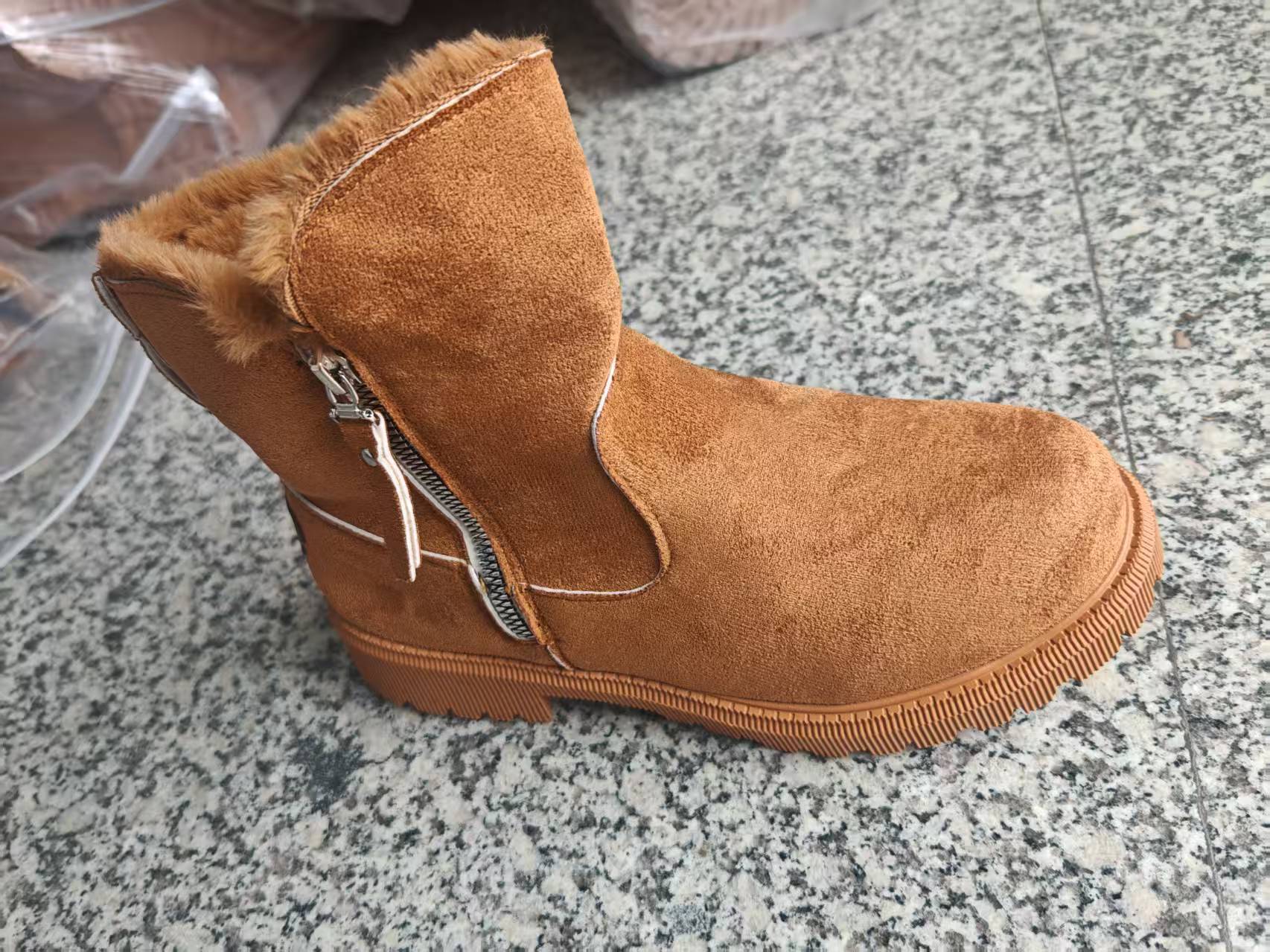 Women's Velvet Lined Cotton Snow Boots