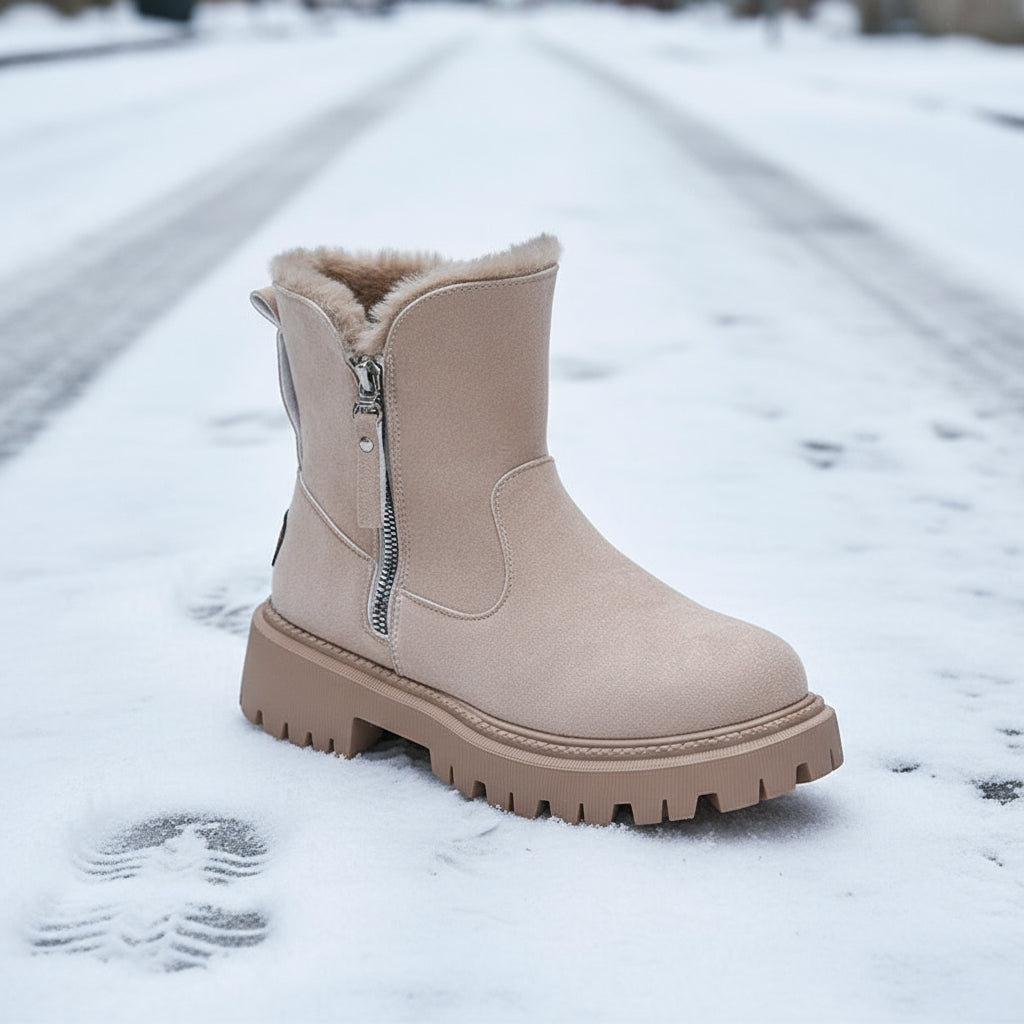 Women's Velvet Lined Cotton Snow Boots