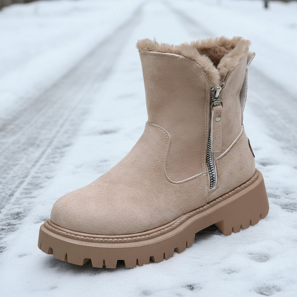 Women's Velvet Lined Cotton Snow Boots