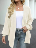 Plus Size Chunky Knit Open Front Cardigan