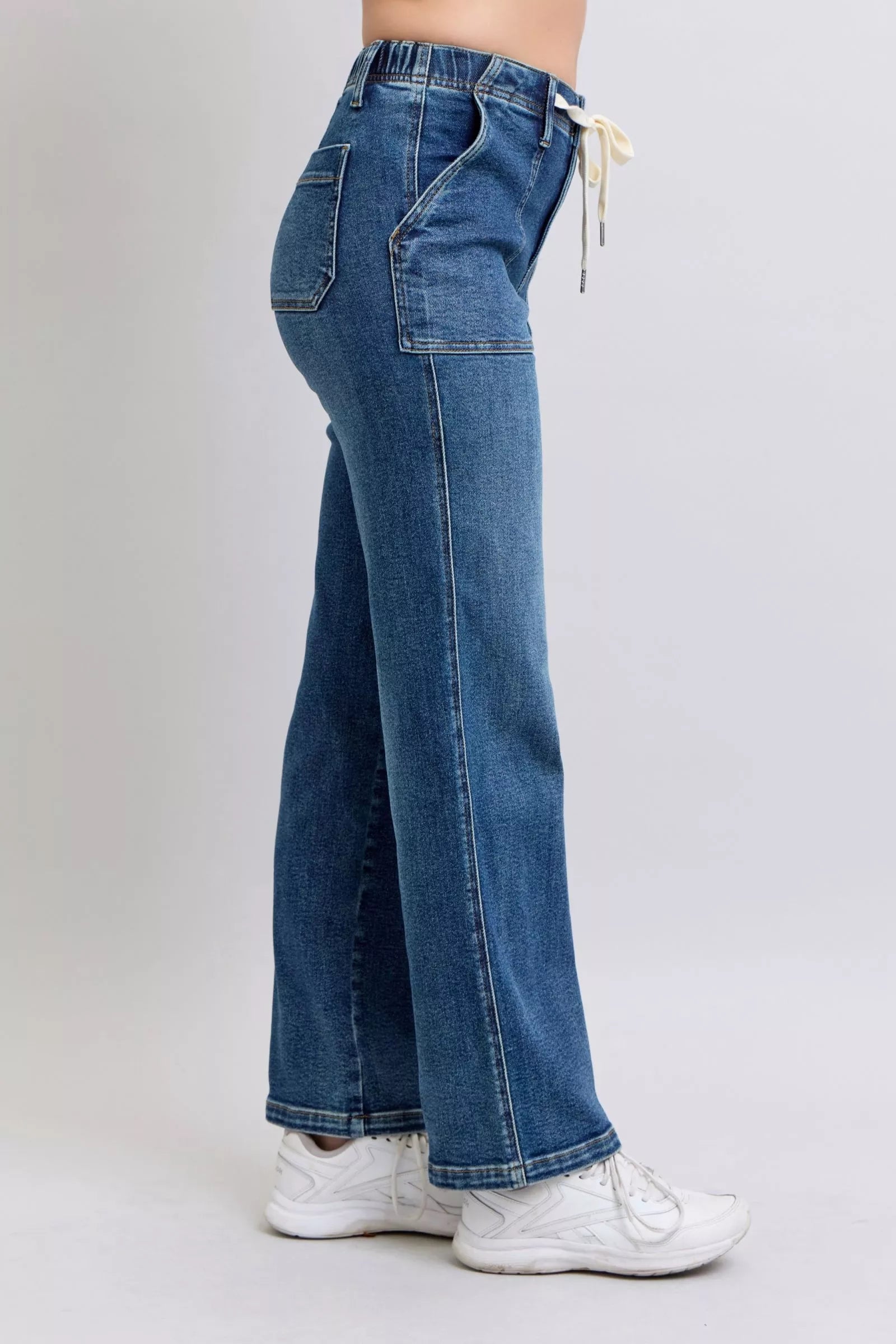 Judy Blue Drawstring Straight Jeans with Pockets