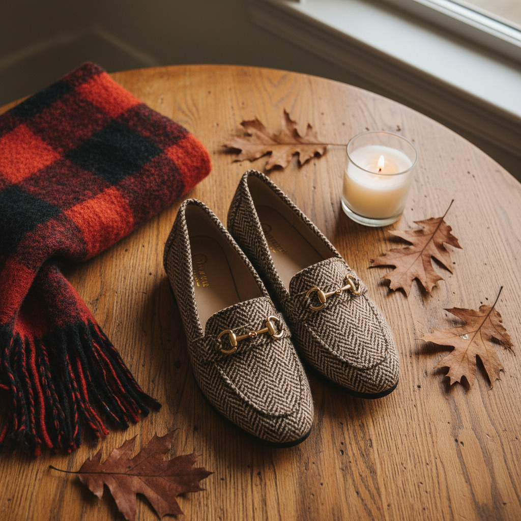 Drairi Horsebit Detail Tweed Loafers