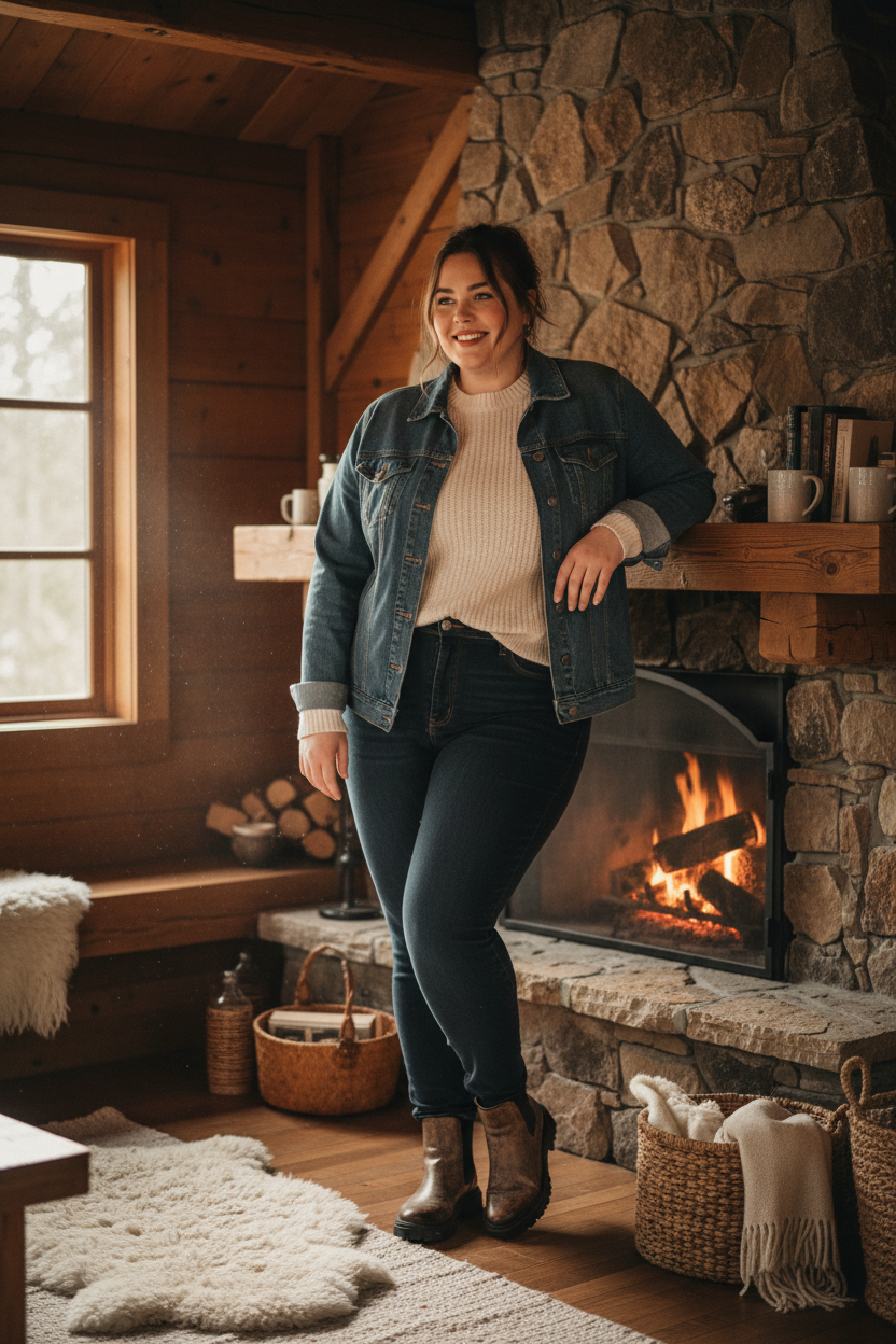 Denim Diva Plus Size Jacket lifestyle image