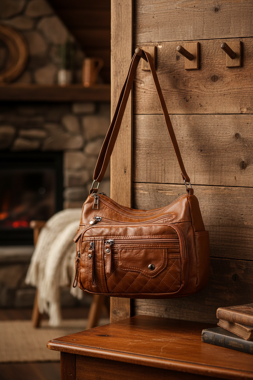 Fashion Multi Zipper Crossbody Bag lifestyle image